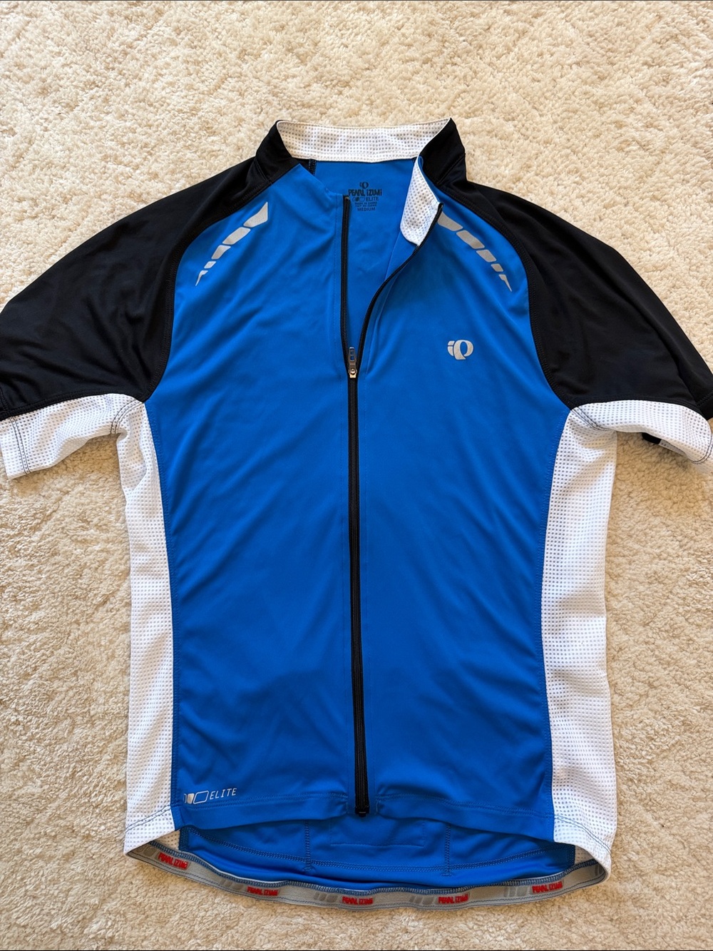 Unisex Pearl Izumi elite Blue Black White Short Sleeve Cycling Jersey
